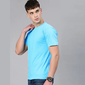 Semi-Spl Light Blue T- Shirt Size- L